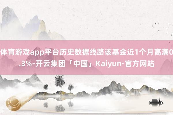 体育游戏app平台历史数据线路该基金近1个月高潮0.3%-开云集团「中国」Kaiyun·官方网站